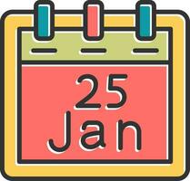 January 25 Vector Icon