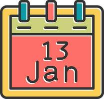 January 13 Vector Icon