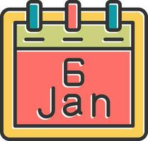 January 6 Vector Icon