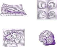 estructura metálica futurista forma con ola geométrico red. aislado vector colocar.