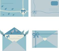 Cute Envelope Illustration In Flat Design. Vector Illustration Set.