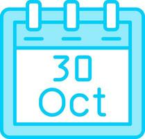 October 30 Vector Icon