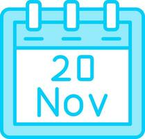 November 20 Vector Icon