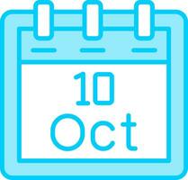 October 10 Vector Icon