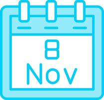 November 8 Vector Icon