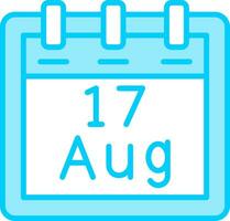 August 17 Vector Icon