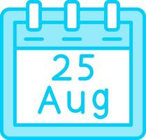 August 25 Vector Icon