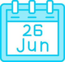June 26 Vector Icon