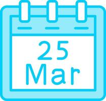 March 25 Vector Icon