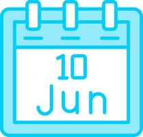 June 10 Vector Icon