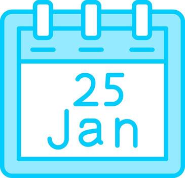 January 25 Vector Icon