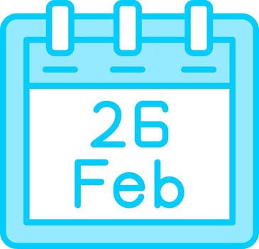February 26 Vector Icon