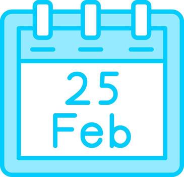February 25 Vector Icon