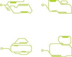 HUD Callout Title Frame For Digital Technology. Vector Illustration.