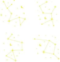 Astrology Star Galaxy With Sparkle Design. Vector Illustration Set.