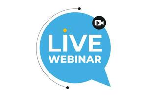 Vector live webinar broadcast design