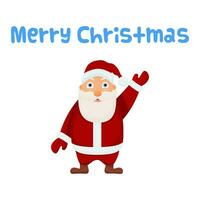 Vector image of Santa Claus.  Isolated on a white background. Christmas banner. Merry Christmas.