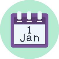 January 1 Vector Icon