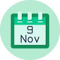 November 9 Vector Icon