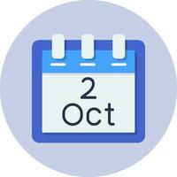 October 2 Vector Icon