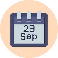 September 29 Vector Icon