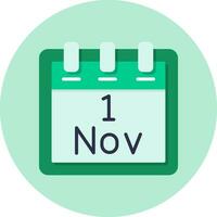 November 1 Vector Icon