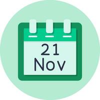 November 21 Vector Icon