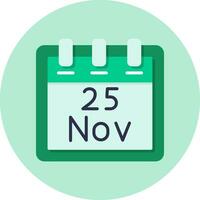 November 25 Vector Icon