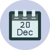 December 20 Vector Icon