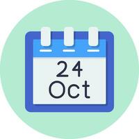 October 24 Vector Icon