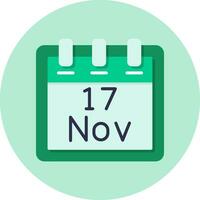 November 17 Vector Icon