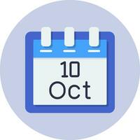 October 10 Vector Icon