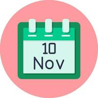 November 10 Vector Icon