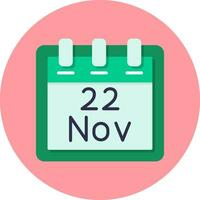 November 22 Vector Icon