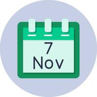 November 7 Vector Icon