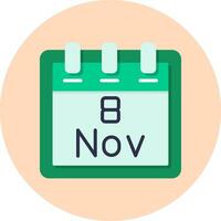 November 8 Vector Icon