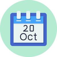 October 20 Vector Icon