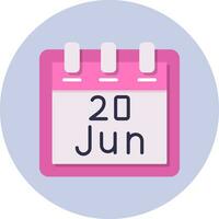 June 20 Vector Icon