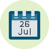 July 26 Vector Icon