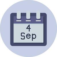 September 4 Vector Icon