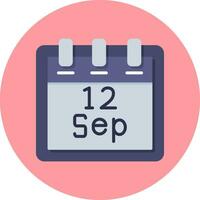 September 12 Vector Icon