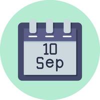 September 10 Vector Icon