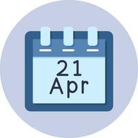 April  21 Vector Icon