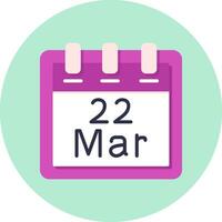 March 22 Vector Icon