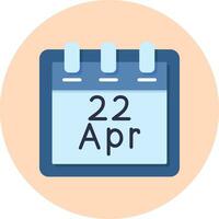 April 22 Vector Icon