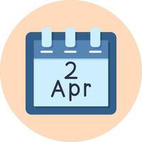 April 2 Vector Icon