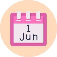 junio 1 vector icono