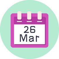 March 26 Vector Icon