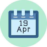 April 19 Vector Icon