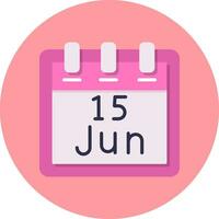 June 15 Vector Icon